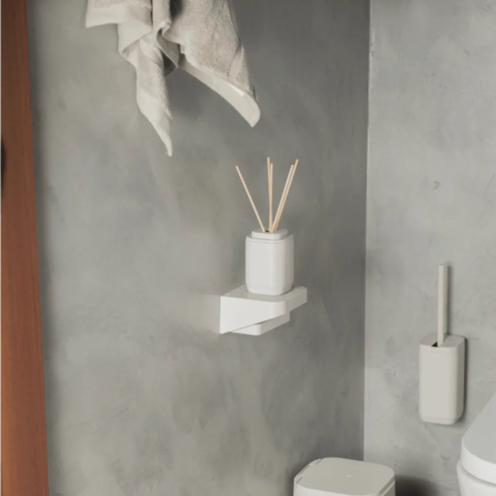 Porta Papel Higiénico Adhesivo Eleve Blanco – Sin Taladro y Diseño Minimalista