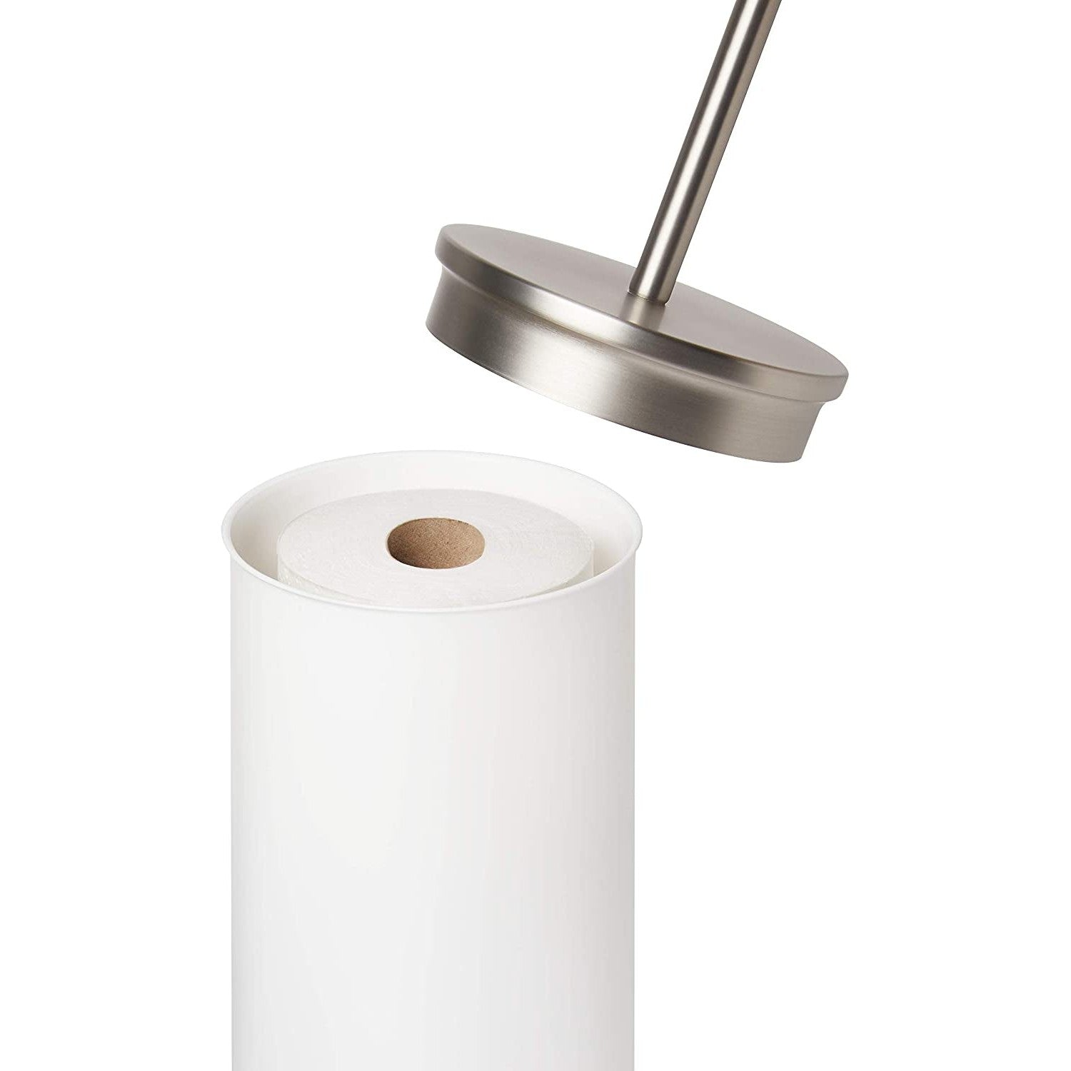 Porta Papel Higiénico Portaloo Blanco – Con Almacenamiento Oculto y Bandeja Superior