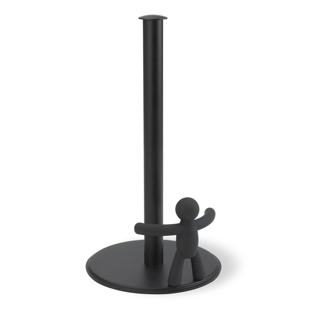 Porta Papel Toalla de Cocina Buddy Negro – Moderno, Antideslizante y de Alta Durabilidad