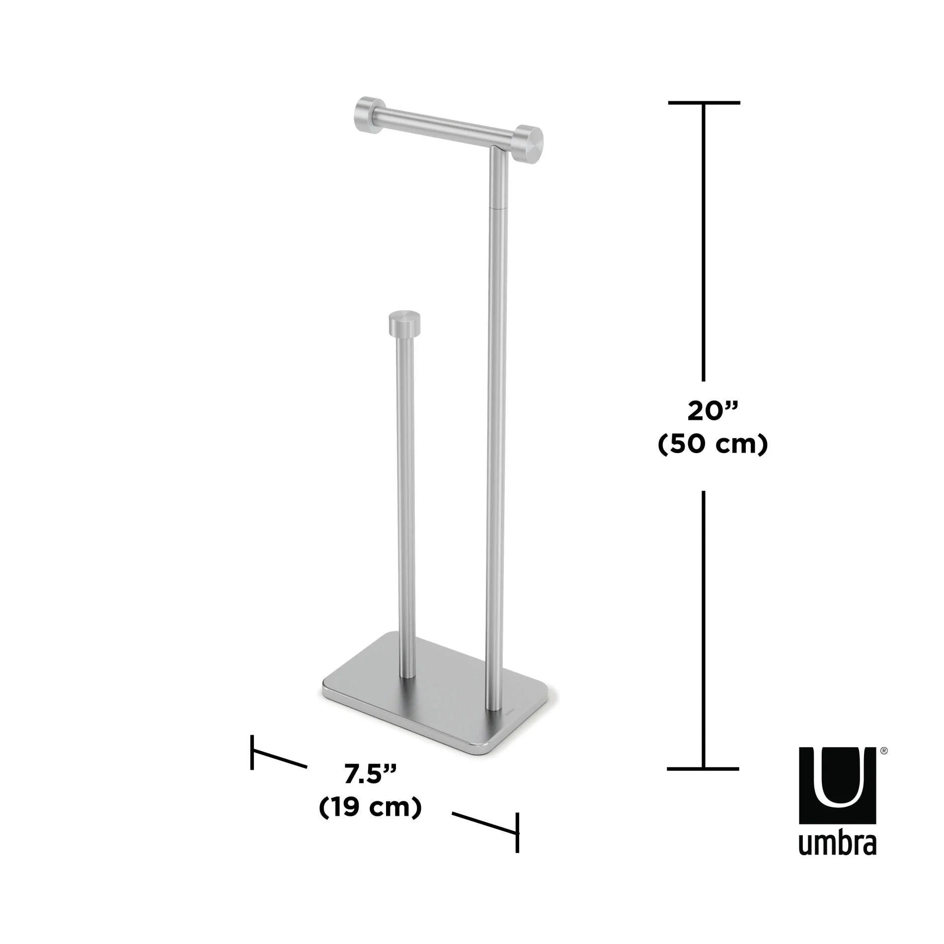 Porta papel higiénico Cappa nickel 2 en 1 Umbra