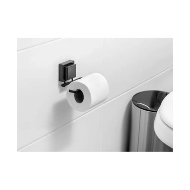 Kiamami Valentina Portarrollos De Papel Higiénico De Pared - Serie Palazzo, Latón Con Acabado Negro Mate, Diseño Minimalista, Fácil Instalación