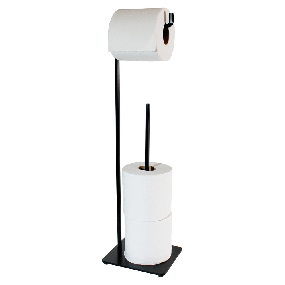Porta papel higiénico Quadrata negro mate
