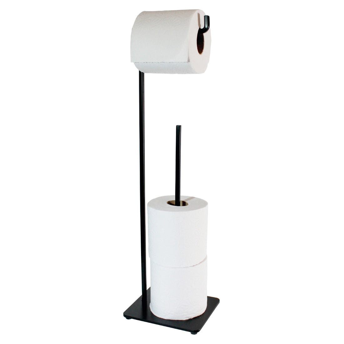 Porta papel higiénico Quadrata negro mate