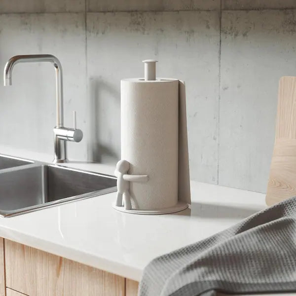 Porta papel toalla de cocina Buddy blanco