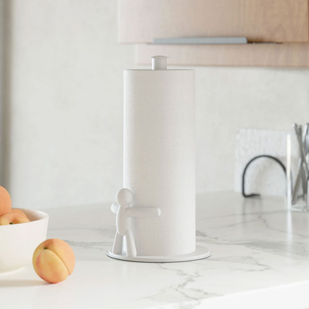 Porta papel toalla de cocina Buddy blanco