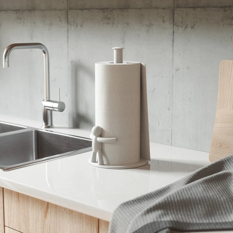 Porta papel toalla de cocina Buddy blanco