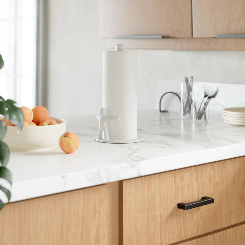 Porta papel toalla de cocina Buddy blanco