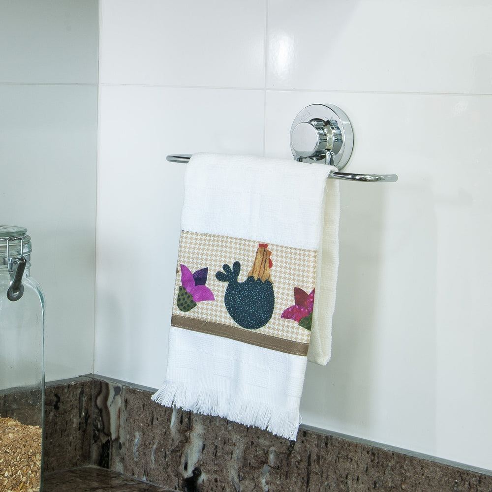 Porta papel toalla ventosa succión Praticita plateado