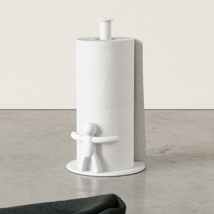 Porta papel toalla de cocina Buddy blanco