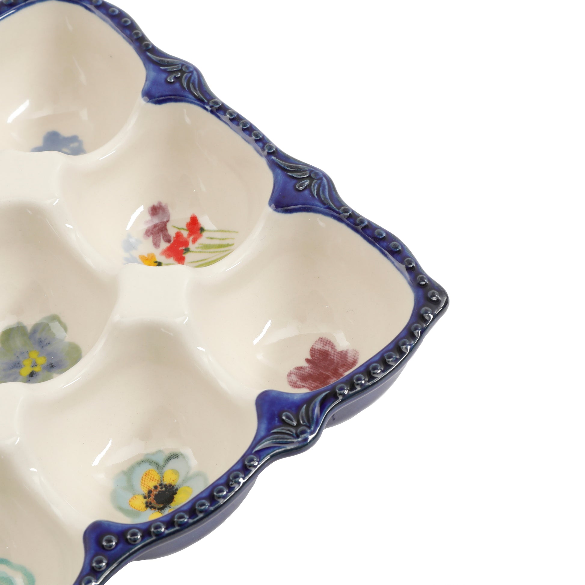 Portahuevos de Gres 15 unidades Celia – Diseño Floral Rústico y Elegante