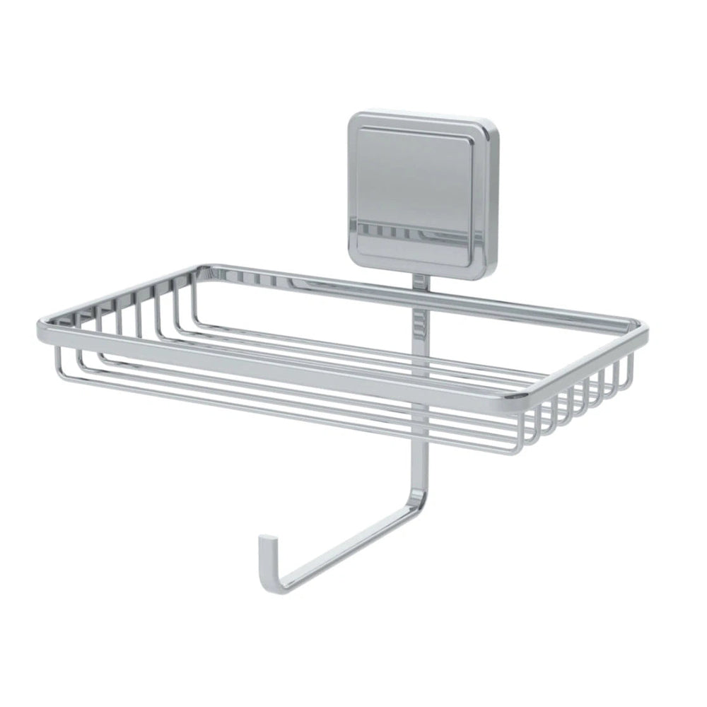 Portarollos y Soporte para objetos con adhesivo plateado