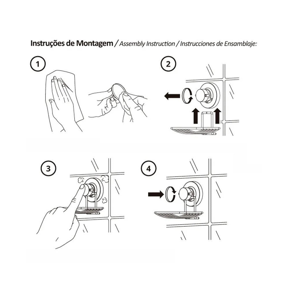 Portarrollos y soporte para objetos con ventosa