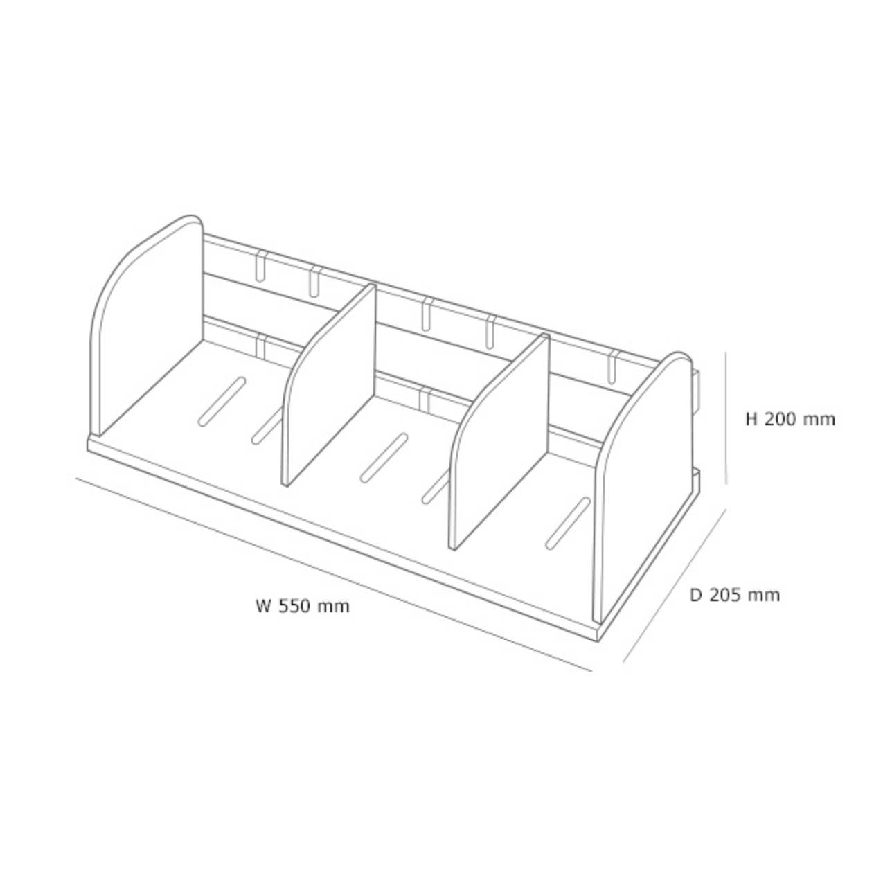 Rack libros Jumbo 4 partes blanco