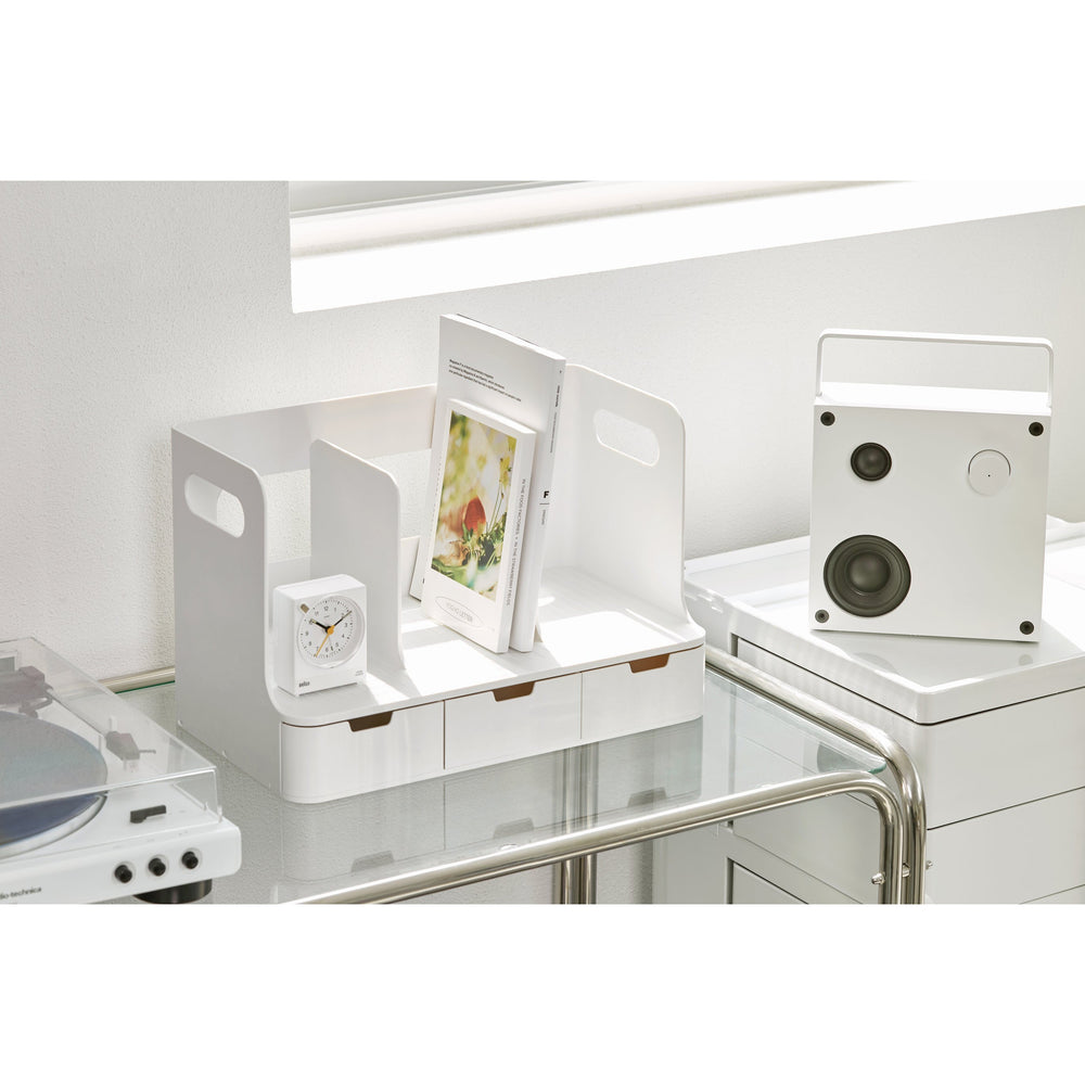Rack libros con cajones Olio blanco