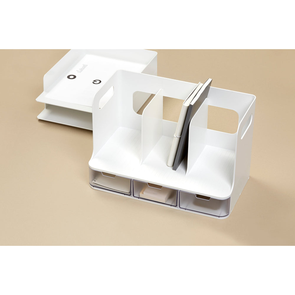 Rack libros con cajones Olio transparente