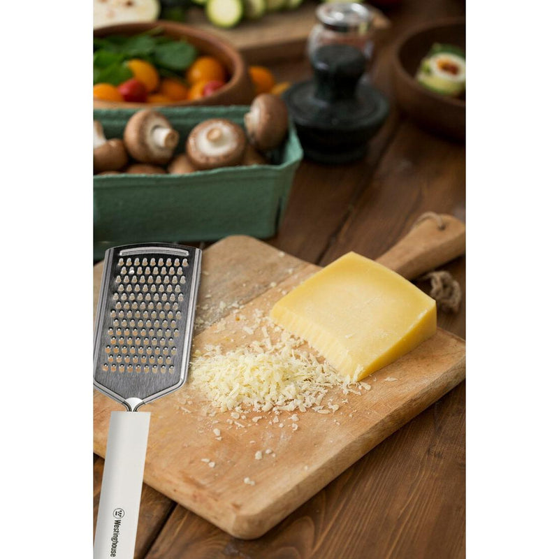 Rallador acero inoxidable blanco - Corte Fino y Mango Ergonómico