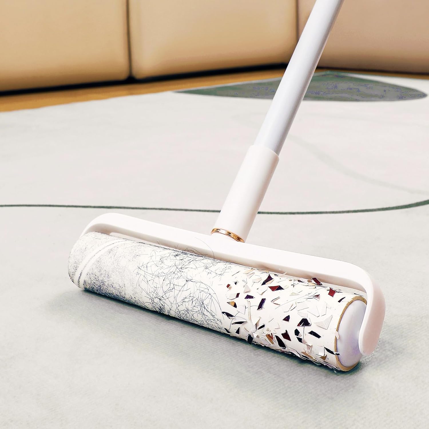 Roller XL Anti-Pelusa c/2 repuestos 100 hojas - Removedor de Pelos y Polvo para Piso, Sofá y Alfombra