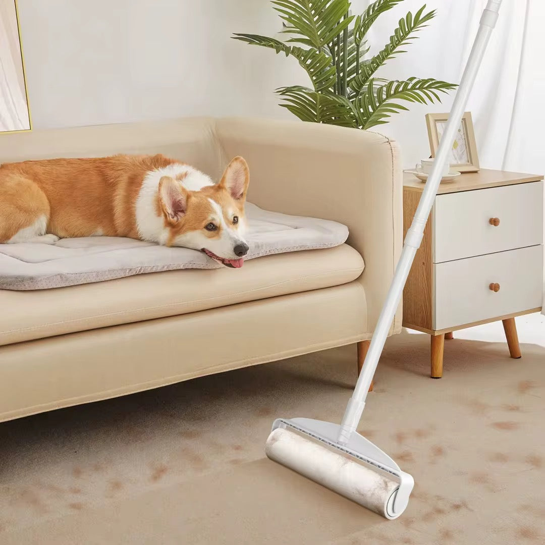 Roller XL Anti-Pelusa c/2 repuestos 100 hojas - Removedor de Pelos y Polvo para Piso, Sofá y Alfombra