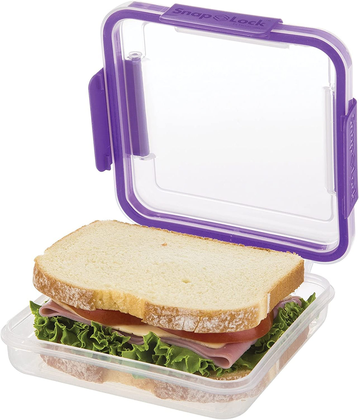 Contenedor sandwich para llevar violeta