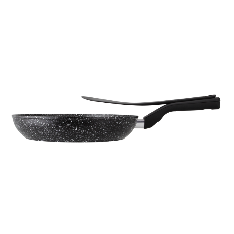 Sartén Antiadherente Black Marble 24cm con Espatula magnética – Inducción y Mango Cool-Touch