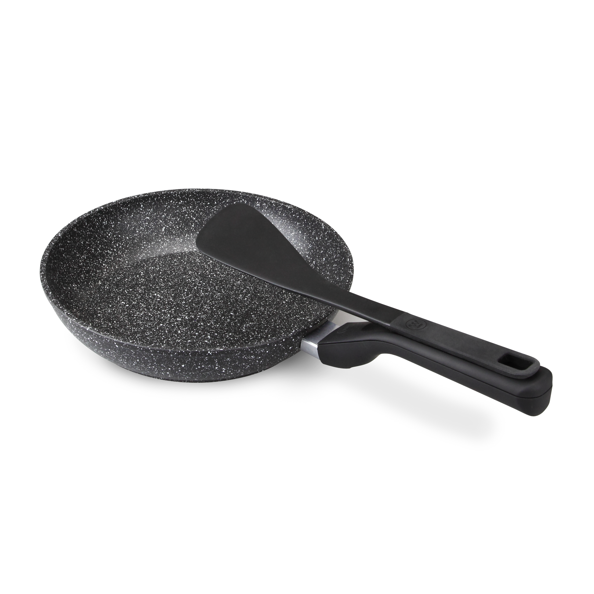Sartén Antiadherente Black Marble 28cm con Espatula magnética – Inducción y Mango Cool-Touch