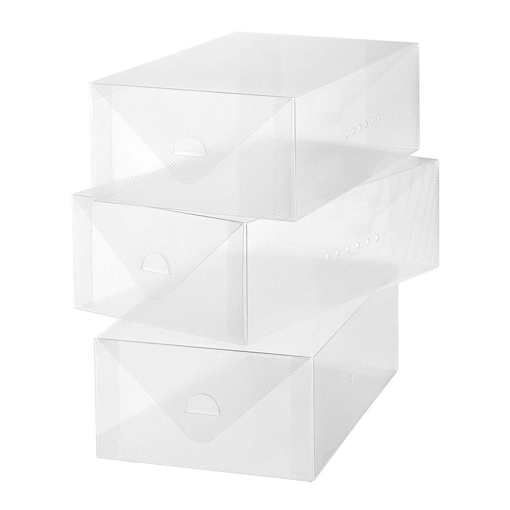 Set 3 cajas transparentes zapatos hombre