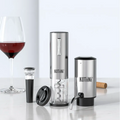 Set Eléctrico Premium de Vino USB acero Inoxidable 4 en 1: Sacacorcho, Decantador, Cortador y Tapón al Vacío