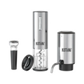Set Eléctrico Premium de Vino USB acero Inoxidable 4 en 1: Sacacorcho, Decantador, Cortador y Tapón al Vacío