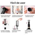 Set Eléctrico Premium de Vino USB acero Inoxidable 4 en 1: Sacacorcho, Decantador, Cortador y Tapón al Vacío