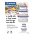 Set de 3 Tapers Cuadrados Herméticos – 0.4L, 0.7L, 1.2L - Apto Microondas y Freezer