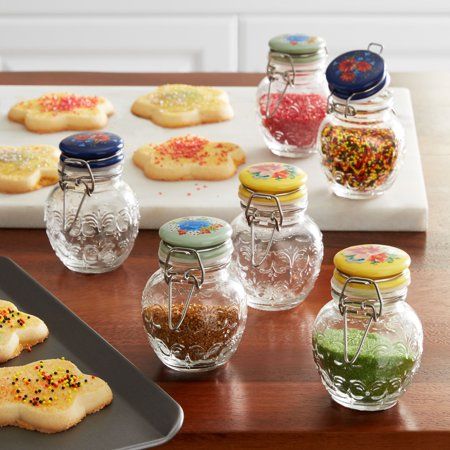 Set de 3 Tarros de Vidrio con Tapa de Cerámica Floral Medley – Cierre Metálico Vintage