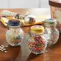 Set de 3 Tarros de Vidrio con Tapa de Cerámica Floral Medley – Cierre Metálico Vintage