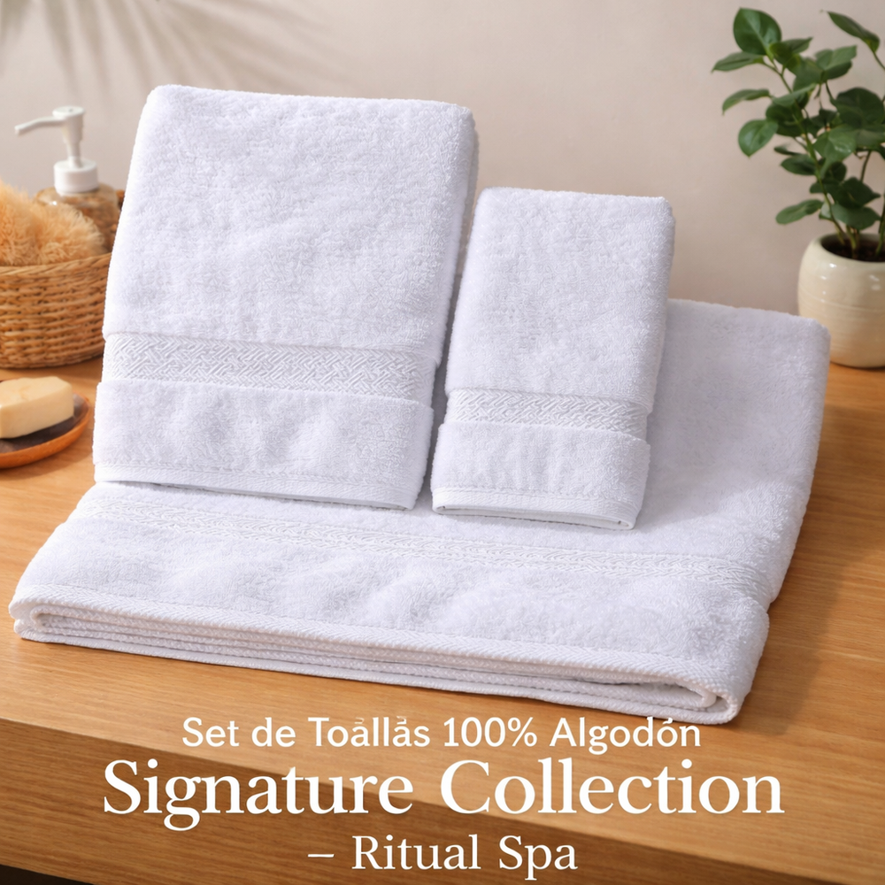 Set de 3 Toallas 100% Algodón Signature Collection— Ritual Spa