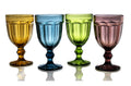 Set de 4 Copas Vintage Iceburg de Vidrio 574ml - Vidrio sólido y Colores Vintage para Brindar con Estilo