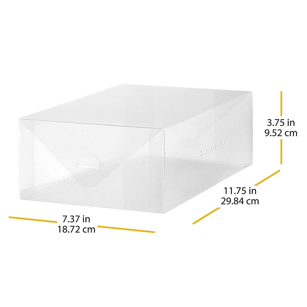 Set de 4 cajas transparentes zapatos mujer