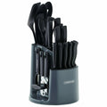Set de Cuchillos y Herramientas con Carrusel Giratorio Spin-N-Store 30 Piezas - Acero Inoxidable y Almacenamiento Inteligente para Cocina Moderna