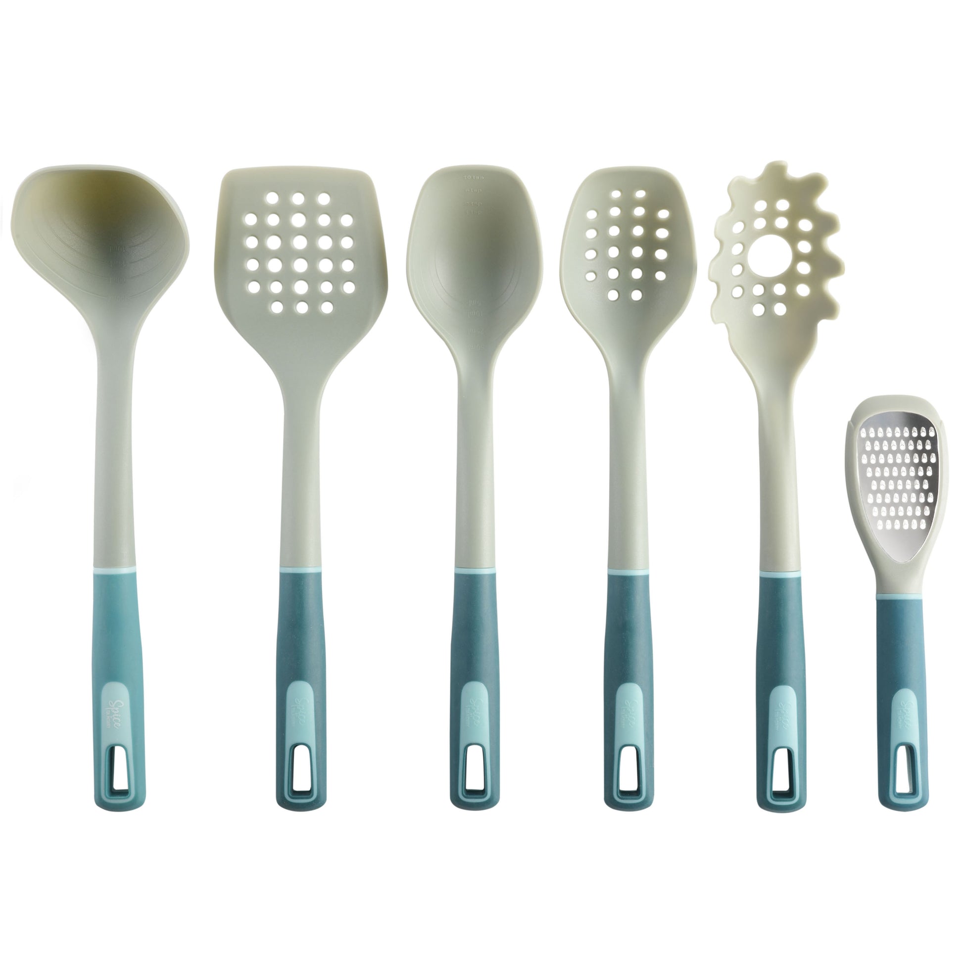 Set de Utensilios de Cocina 12 Piezas Spice – Madera, Nylon y Pote de Cerámica Savory Saffron