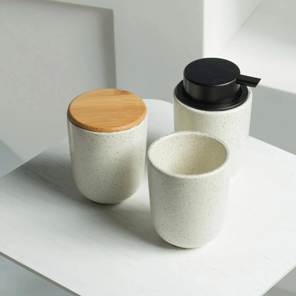 Set para Baño Osaka 3 Piezas de Cerámica blanco
