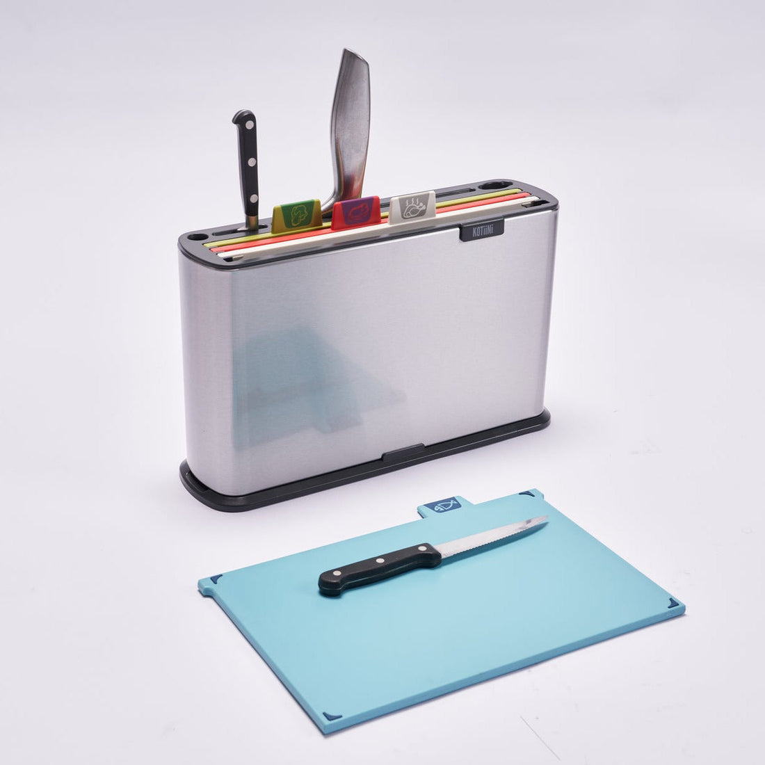Set tablas de picar y porta cuchillos Index Plus – Organización Higiénica y Moderna - Colección Kala