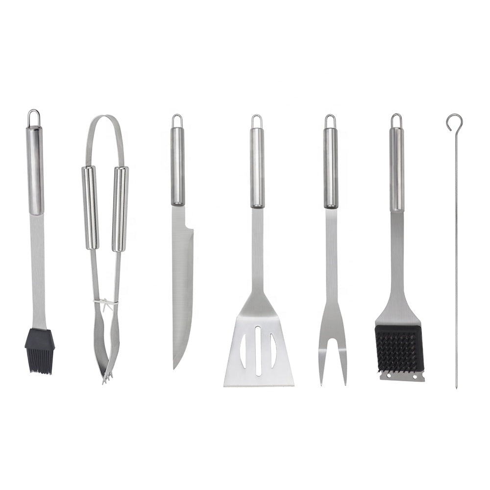 Set x 11 utensilios acero parrilla estuche