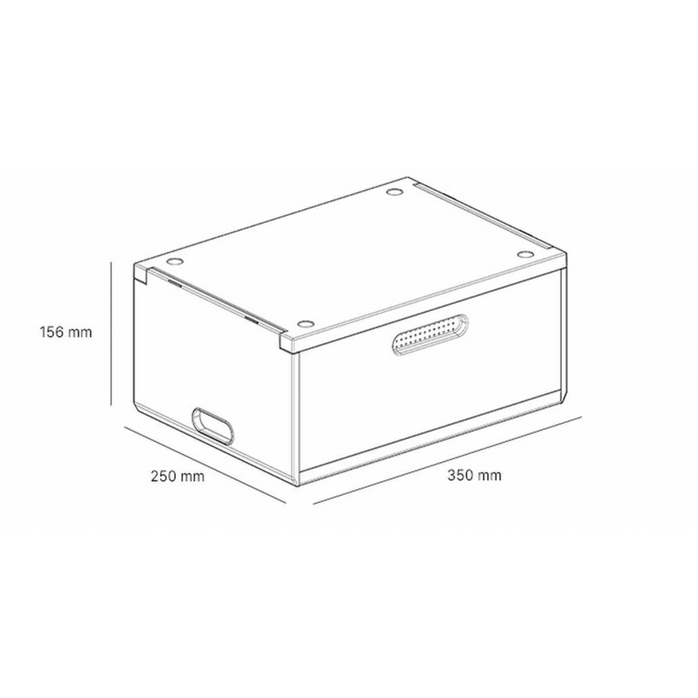 Set x 2 cajas organizadoras zapatos System blanco
