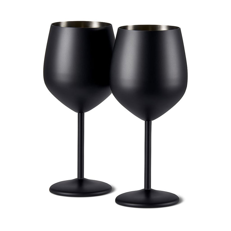 Set x 2 copas acero inoxidable negro mate 500 ml · Irrompibles