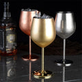 Set x 2 copas vino acero inoxidable dorado mate 500ml - Irrompibles
