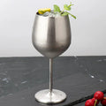 Set x 2 copas vino acero inoxidable plateado mate 500ml