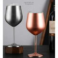Set x 2 copas vino acero inoxidable plateado mate 500ml