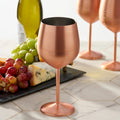 Set x 2 copas vino acero inoxidable rose gold 500ml