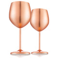 Set x 2 copas vino acero inoxidable rose gold 500ml
