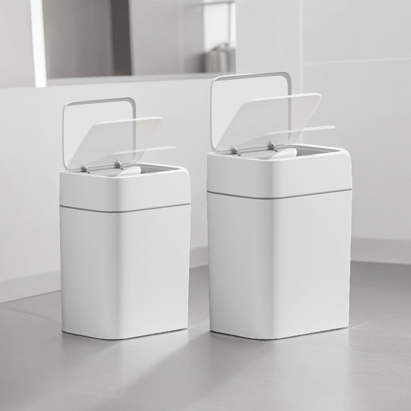 Set de 2 tachos de basura con sensor Kotiini de 16 y 12 litros blancos