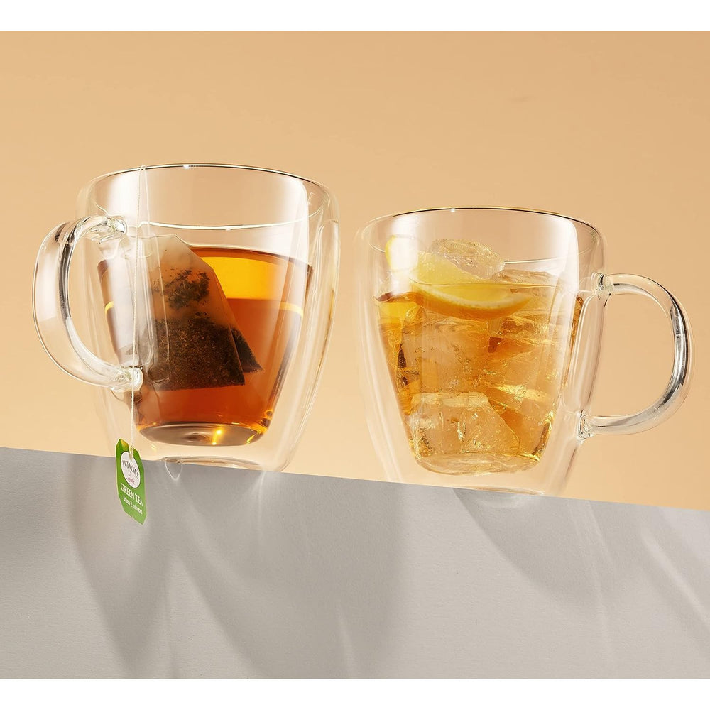 Set x 4 tazas de vidrio doble pared Verona 270 ml · para café, té, postres y más