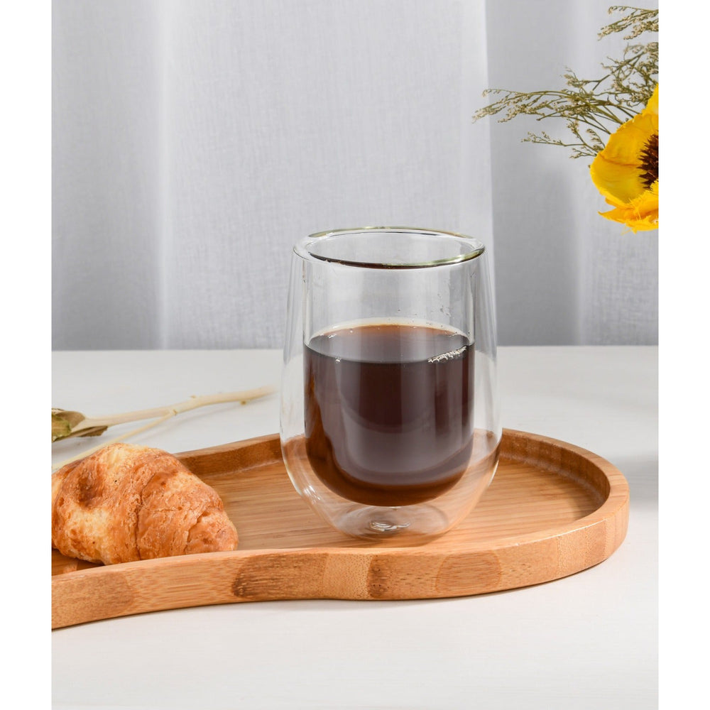 Set x 4 vasos de vidrio doble pared Verona 300 ml · para café, jugos, cócteles y más